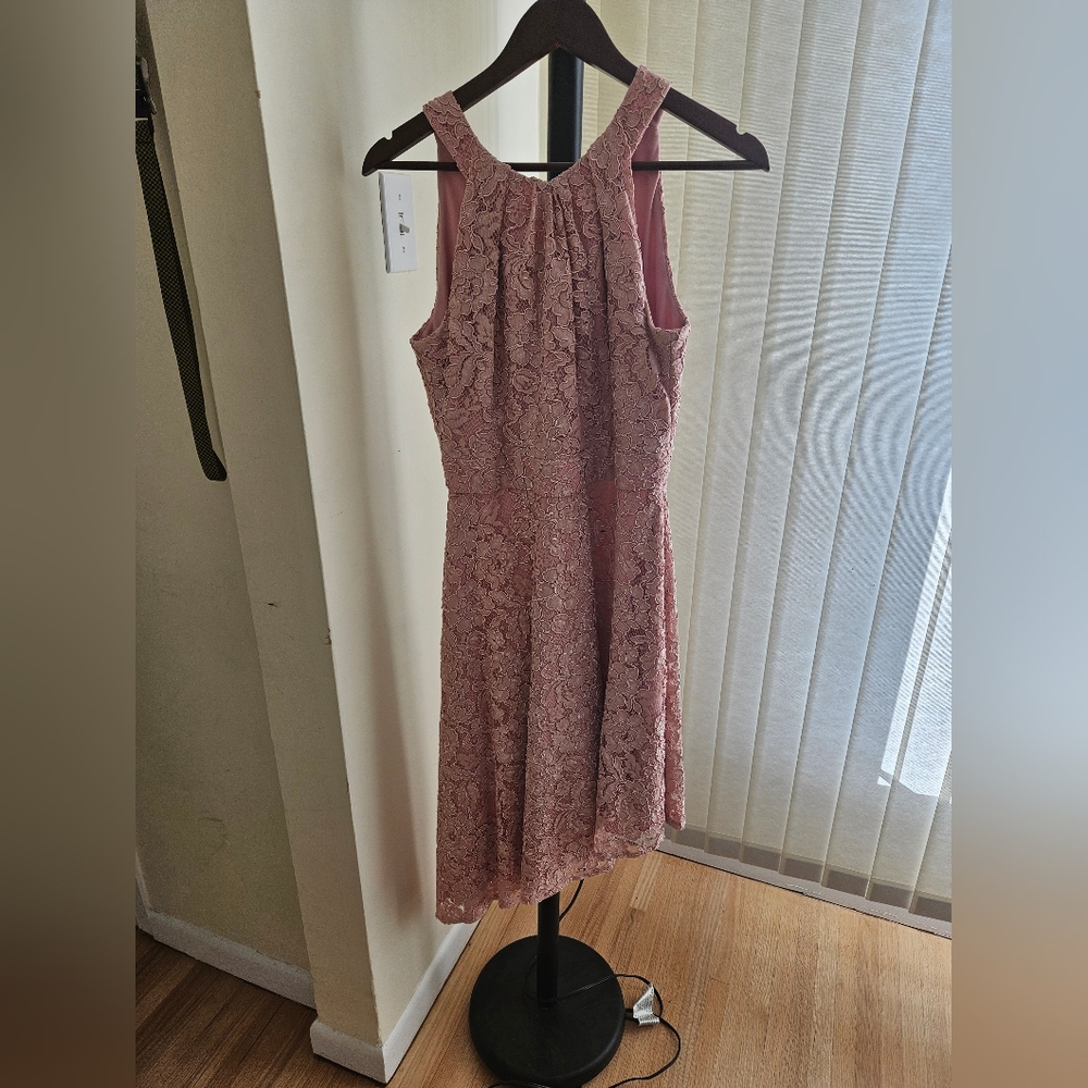 Like new - Le Chateau pink asymmetrical dress